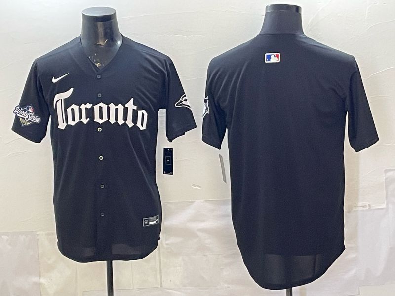 Men 2026 Toronto Blue Jays Blank Black 5th generation Joint Name Nike MLB Jersey style 03